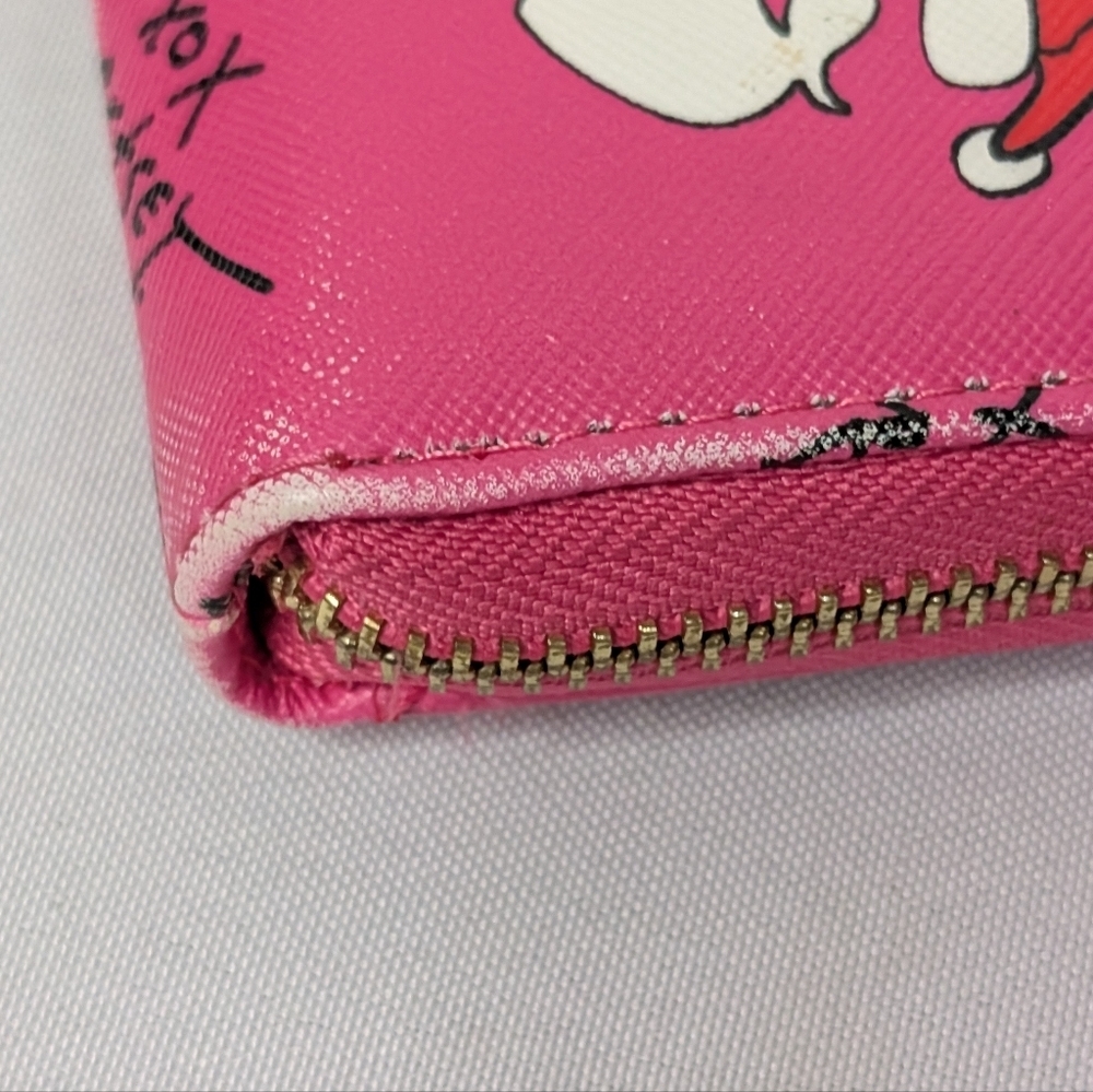 Betsey Johnson Santa Full Size Wallet Wristlet - Picture 6 of 13